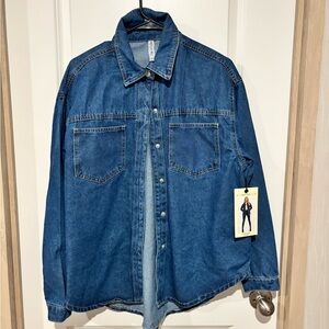 Denim Button-Up Shirt